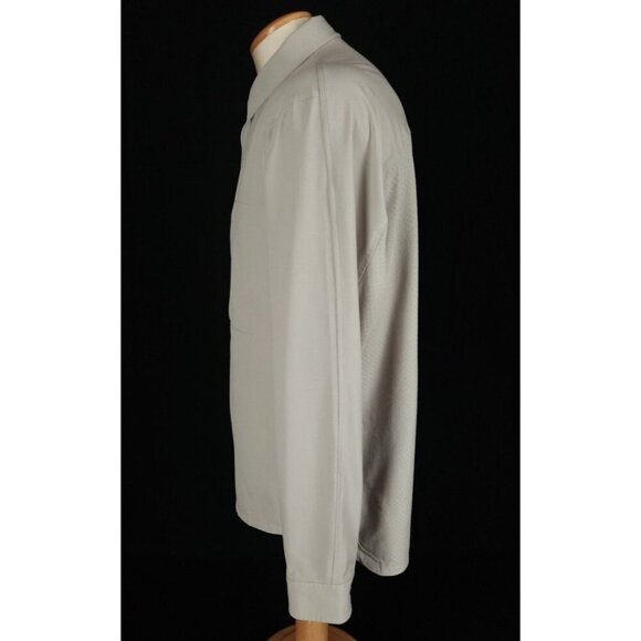 Lululemon Vented Mesh Long Sleeve Button Up Shirt Size L Mens Beige - Picture 4 of 7